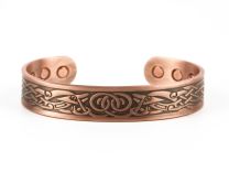 Sisto-X Copper Magnetic Bracelet/Bangle Viking Design 6 Magnets Health 