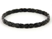 Ladies Sisto-X Titanium Magnetic Bracelet Jet Black 14 NdFeB Magnet Therapy