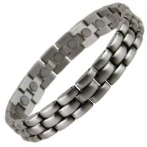 Sisto-X Magnetic Copper Alloy with Pewter Finish Bracelet Hi Strength NdFeB 20 Magnets