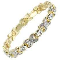 Sisto-X Ladies Magnetic Bracelet Faux Crystals Magnets Health 