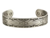 Chunky Copper with Pewter Magnetic Bracelet/Bangle Celtic Design 6 Magnets Health Rare Earth NdFeB