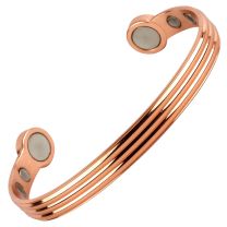 Super Strong MAGNETIC Bracelet/Bangle Shiny Copper DESIGN 6 Magnets Health Rare Earth NdFeB