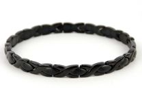 Ladies Sisto-X Titanium Magnetic Bracelet Jet Black 14 NdFeB Magnet Therapy