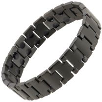 Sisto-X Mens Titanium Magnetic Bracelet Black Centurion Health Hi Power