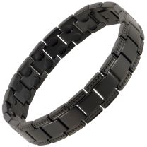 Sisto-X Mens Titanium Magnetic Bracelet Black Lynx Hi Strength Healing Boxed