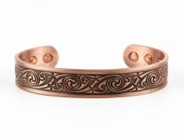 Chunky Copper Magnetic Bracelet/Bangle Glastonbury Design 6 Magnets Health Rare Earth NdFeB