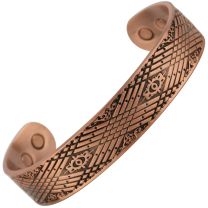 Copper Magnetic Bracelet/Bangle Celtic Design 6 Magnets Health Rare Earth NdFeB