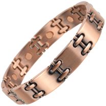 Stylish Magnetic Copper Alloy Bracelet Hi Strength NdFeB 10 Magnets Single Row Therapy